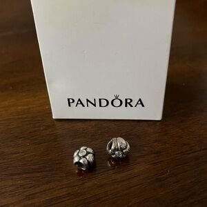 Pandora Silver Floral Charms